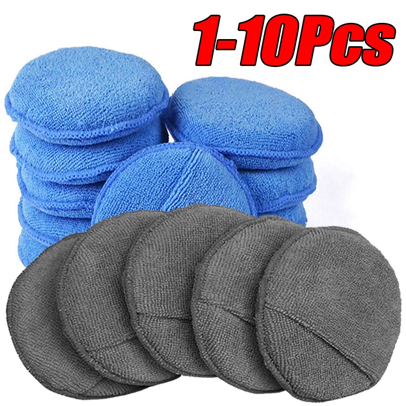 Car Wax Polishing Pad - 10 قطع من إسفنجات تلميع السيارات،