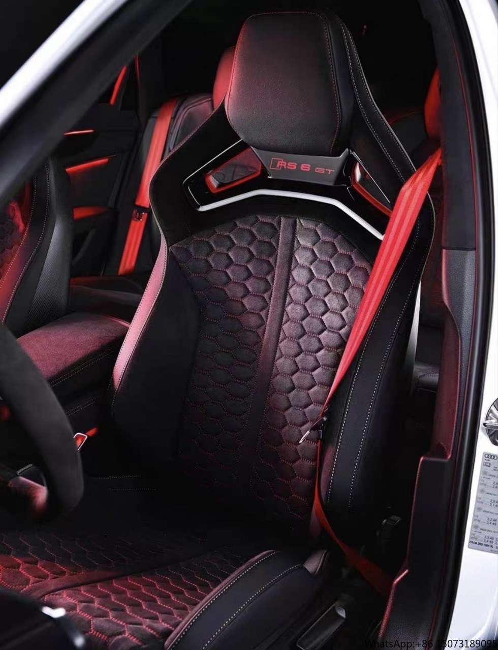 Leather Car Seat Cover - إكسسوارات السيارات: غطاء جلدي مخصص لمقاعد