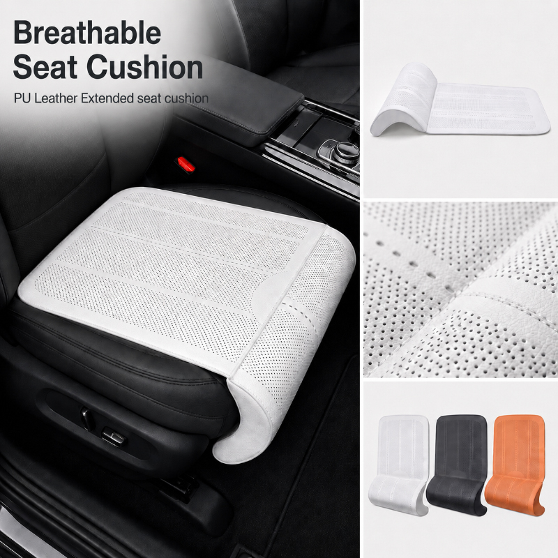 Leather Car Seat Cover - وسادة مقعد سيارة عالمية الاستخدام من