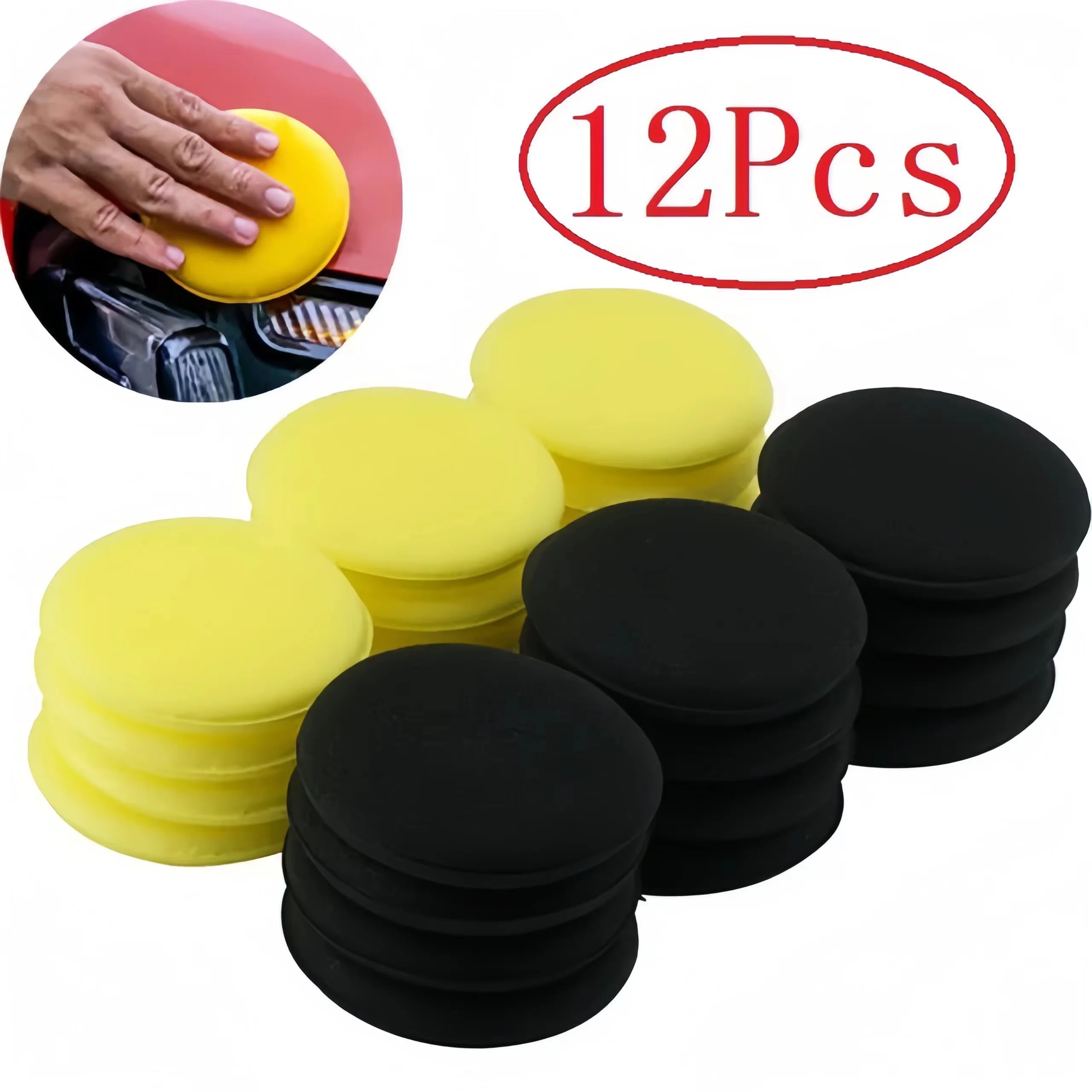 12 قطعة من إسفنجات التلميع وال - مراجعة Car Wax Polishing Pad وسعره