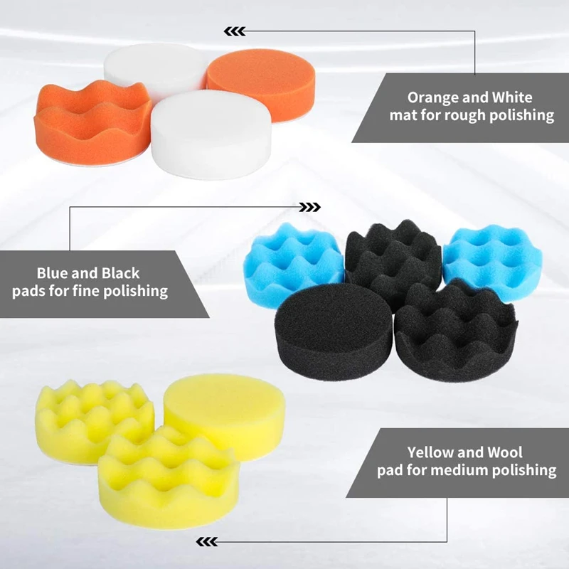 مجموعة إسفنجات تلميع السيارات، - مراجعة Car Wax Polishing Pad وسعره