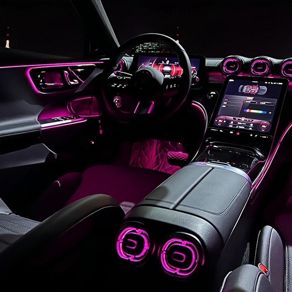طقم إضاءة محيطية LED بـ64 لونً - مراجعة Car Accessories Kit وسعره