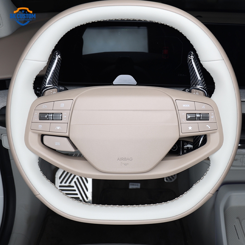 مبدل سرعة من ألياف الكربون لعج - مراجعة Car Accessories For Steering Wheel وسعره