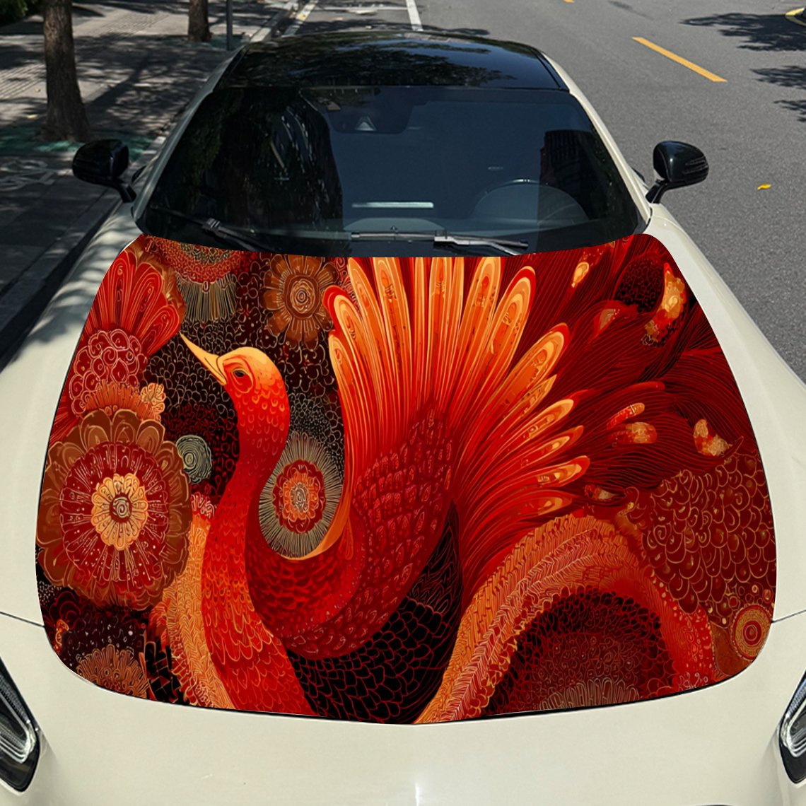 ملصق غطاء محرك السيارة باللون  - مراجعة Car Accessories Phoenix وسعره